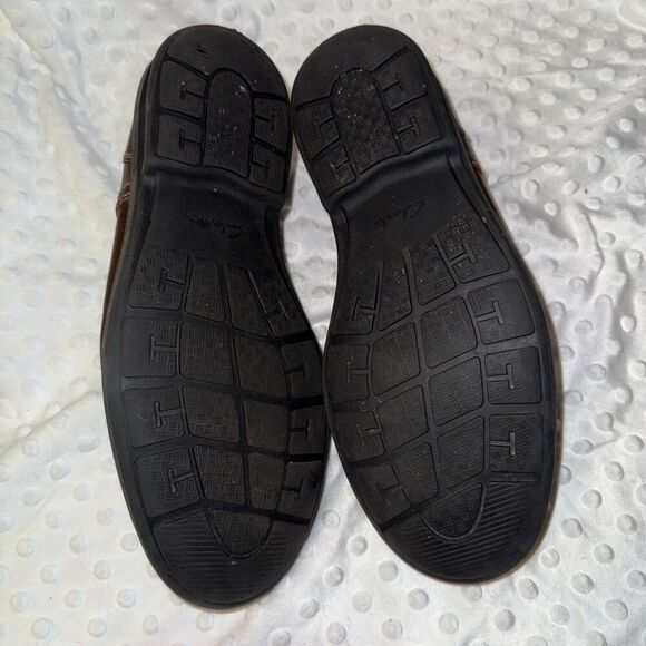 Clarks Collection Men's 10W comfort  Brown Leather Lace Up shoes preppy office - Picture 4 of 4